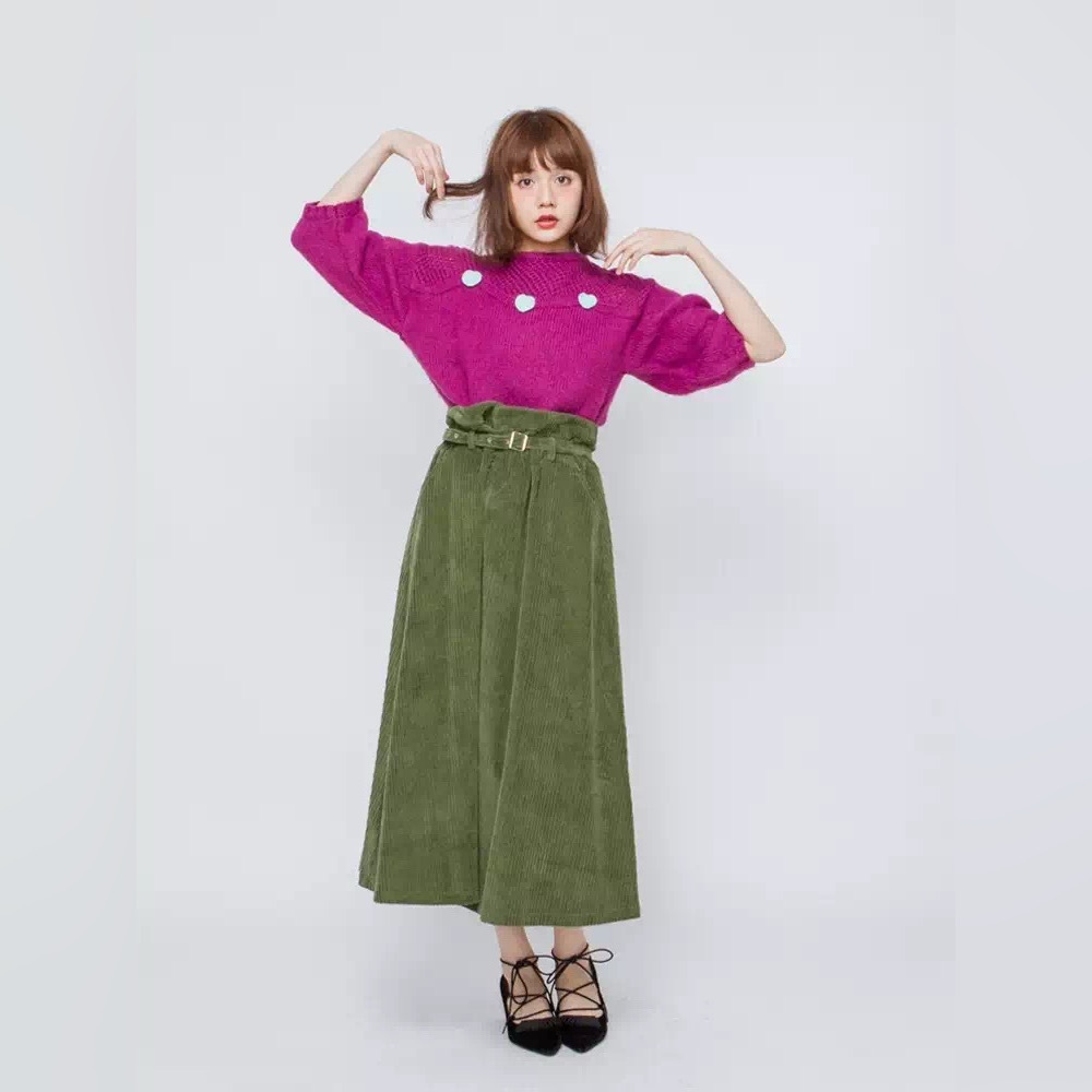 Merry Jenny Olive Green Women's Skirt
